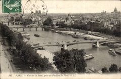 Paris CPA Vue sur la Seine prise du pavillon de Flore