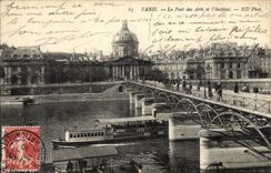 Paris CPA the bridge of Arts and the institute