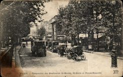 Ansicht Paris-CPA der Str Denis und neues Bonne Prachtstrassen Str-Martin