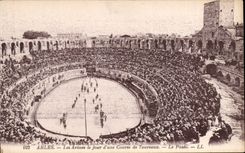 CPA Arles the arena the day of a bullfight toro bullfight