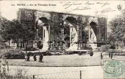 CPA Reims Arc de Triomphe Roman