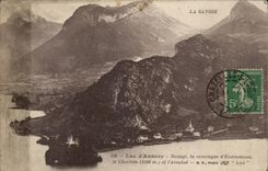 CPA Lake Annecy Duingt the mountain of Entrevernes Coal and the arcalod