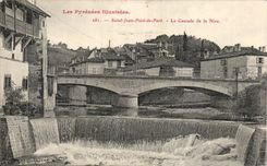 St Jean Foot of Port CPA the cascade of Nive