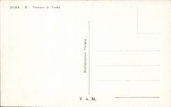 CPA Italy Italia Roma TEmplo di Vesta