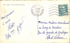 CPA Paris Facade de Notre Dame