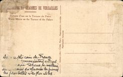 CPA Versailles floor of water on the terrace of the palate