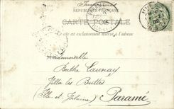 Paris CPA panorama taken of Etoile the Eiffel Tower