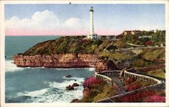 CPA Biarritz Le phare et les nouveaux jardins lighthouse