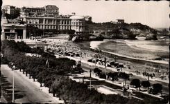 CPA Biarritz La grande plage Le casino Bellevue