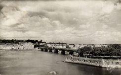 CPA Bayonne Adour and the bridge towards St Spirit