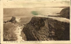 CPA St Jean de luz Les falaises de Soccoa a maree haute