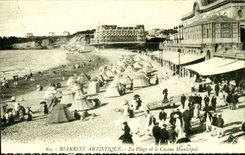 REPRODUCTION Biarritz La plage et le casino municipal