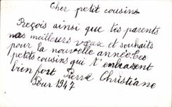 CPA Fantasy Happy New Year Horseshoe dog dog