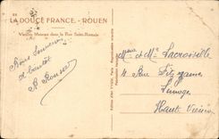 CPA Rouen Old women houses in the street St Romain