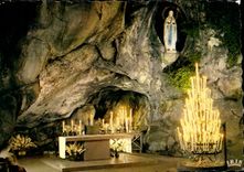 CPA Lourdes miraculous Cave