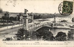 Brucke Alexandre Paris-CPA III und Esplanade von Invalides