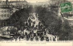 Paris CPA Panorama des boulevards de la Madeleine des Capucins et des Italiens