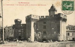CPA Perpignan Le Castillet apres la demolition des remparts