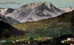 CPA Argeles Gazost and mountains of Azun