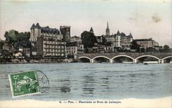 CPA Pau Panorama und Brucke von Jurancon