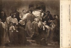 CPA Bouguereau the body of Sainte Cecile leads to the Catacombs