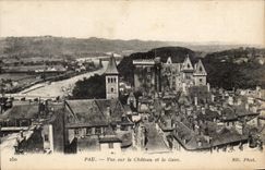 CPA Pau das auf das Schloss gesehen wurde und gab