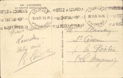 CPA Lourdes the miraculous cave