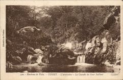 CPA Surroundings of Vichy Cusset the salte quarry the cascade of Projecting Gour