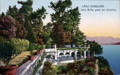 CPA Italien Italien Lago Maggiore Isola blokte Blatter Del Giardino