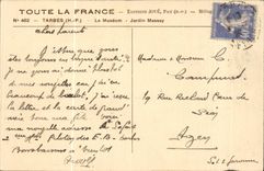 CPA Tarbes the museum Massey Garden