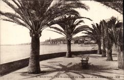 CPA Menton the boulevard of Garavan and the old city
