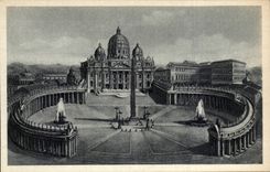 CPA Italy italia Roma Piazza S Pietro the basilica E it Vaticano