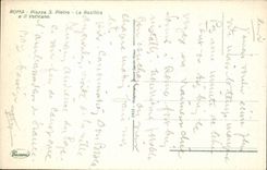 CPA Italy italia Roma Piazza S Pietro the basilica E it Vaticano