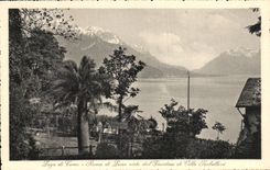 CPA Italien Italien Lago di Como Ramo Di Lecco visto Dal Giardino di Villa Serbelloni