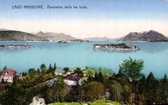 Panorama tre CPA delle Italien-Italien Lago Maggiore isoliert