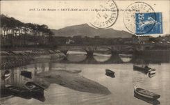 CPA Saint Jean de Luz Le pont du chemin de fer et le Rhone