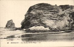CPA Hendaye rocks of the beach