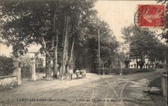 CPA Cambo les Bains the alley of the Thermal baths and the road of Saint Jean of port (oxcart)