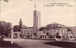 Dirtied CPA of Bearn the new casino Its dance hall Its terrace