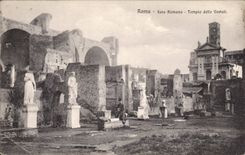 Romano Tempio Vestali CPA delle Italien-Italien Rom Foro