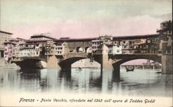 CPA Italien Italien Firenze Ponte Vecchio rifondato LED coll 1345 Opera di Taddeo Gaddi