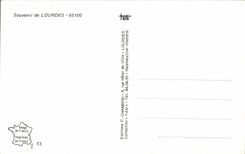 MODERN CARD Lourdes Souvenir Bernadette