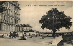 CPA Pau Prachtstrasse des Pyrenees-Hotels von Frankreich