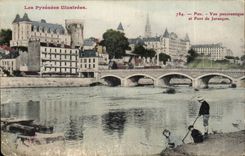 CPA Pau panoramische Ansicht und Brucke von Jurancon