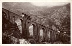 CPA Lourdes Funicular of the peak of Jer Large viaduct