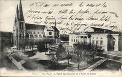 CPA Pau die Kirche Saint Jacques und Gerichte