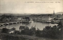 CPA Bayonne Junction of Nive and Adour