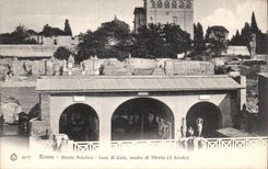 CPA Italien Italien Rom baut Di Tiberio Palatino Casa-dilivia Madre zusammen