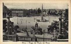 CPA Italien Italien Rom Piazza Del Popolo Dal Pincio