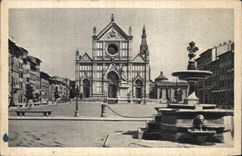 CPA Italien Italien Firenze Marktplatz E Chiesa S Croce